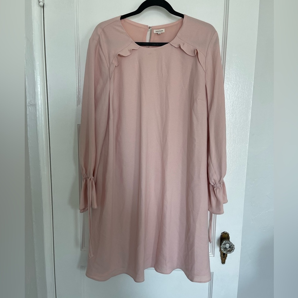 River island pink long sleeve dress